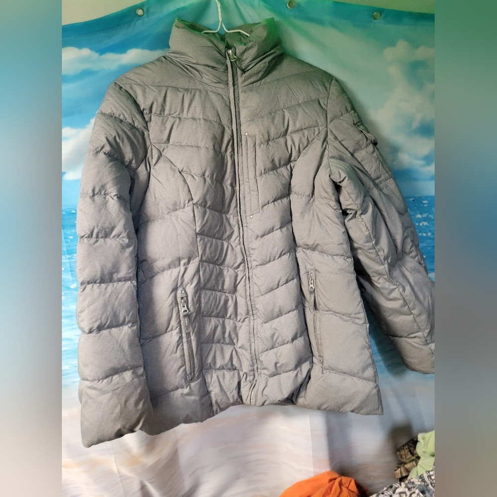 Eddie Bauer Gray Ladies Winter‎ Puffer Coat Size Medium